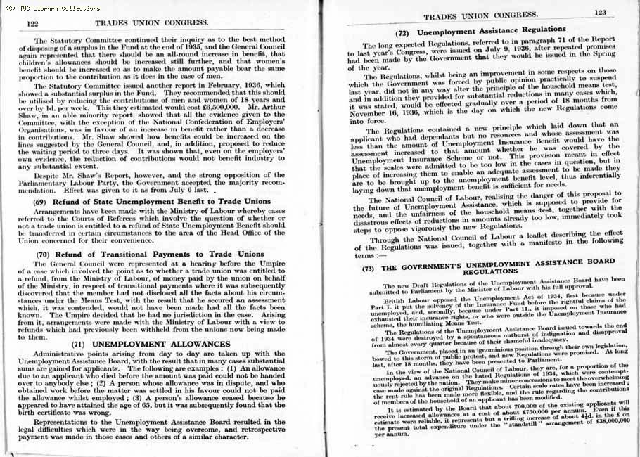 TUC Report, 1936