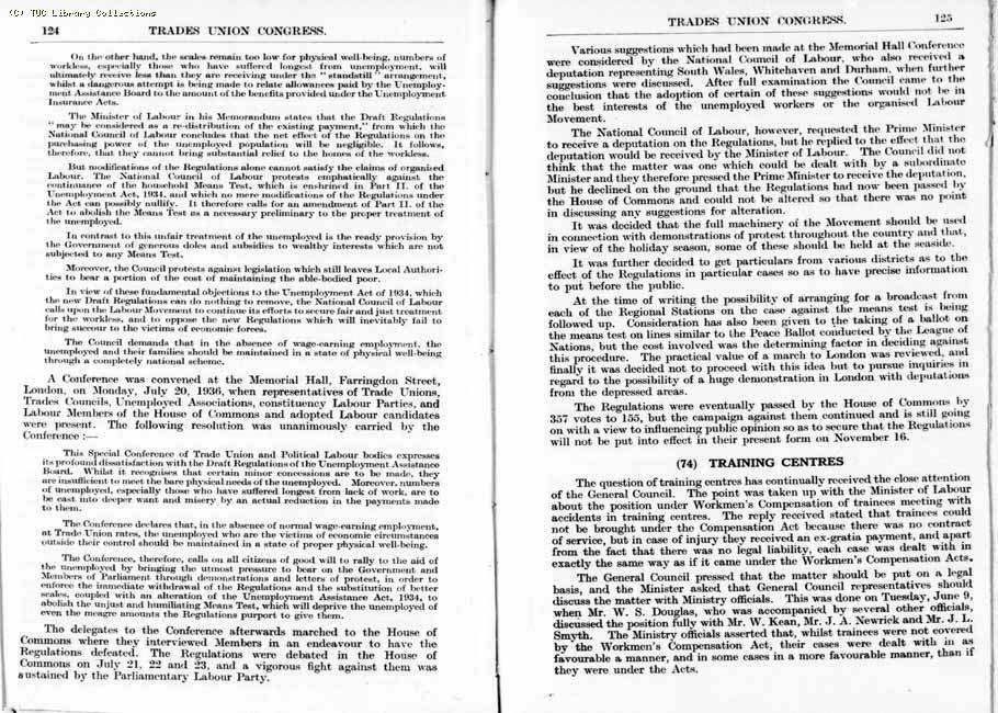 TUC Report, 1936