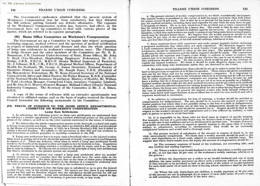 TUC Report, 1936