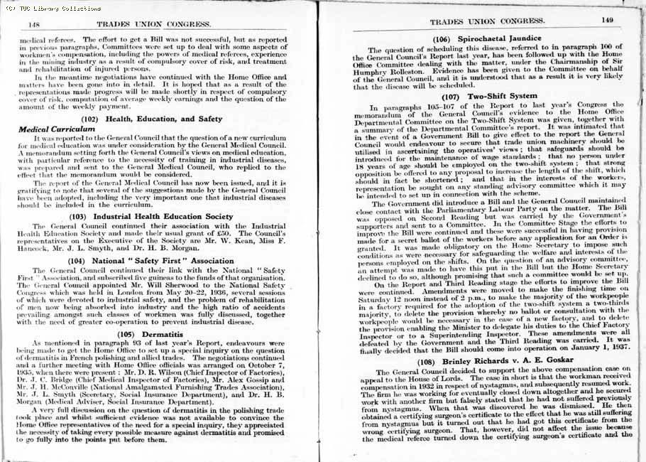 TUC Report, 1936