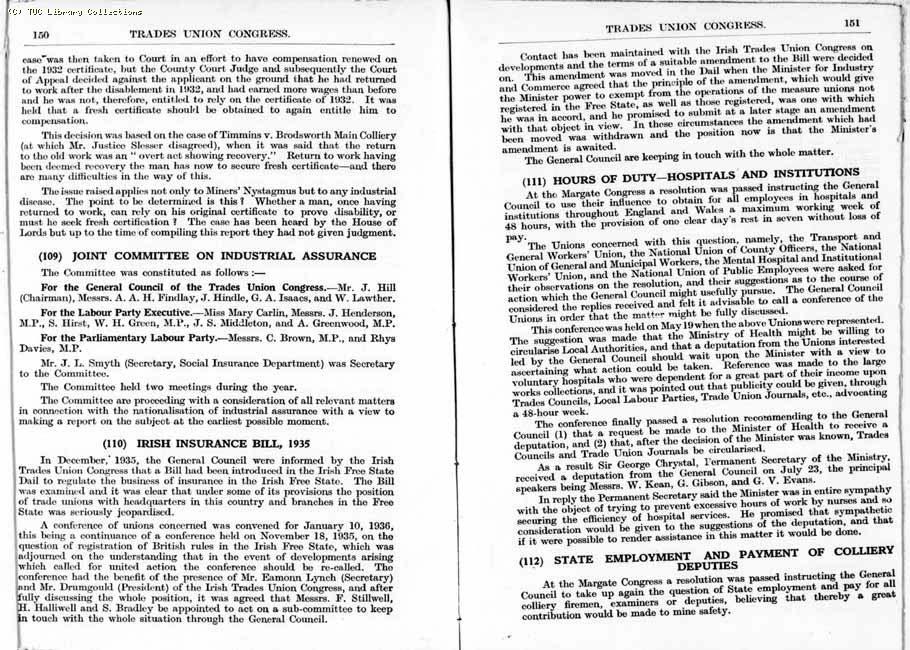TUC Report, 1936