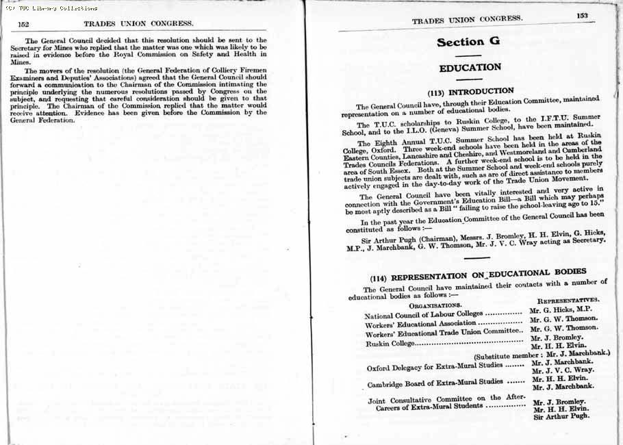 TUC Report, 1936