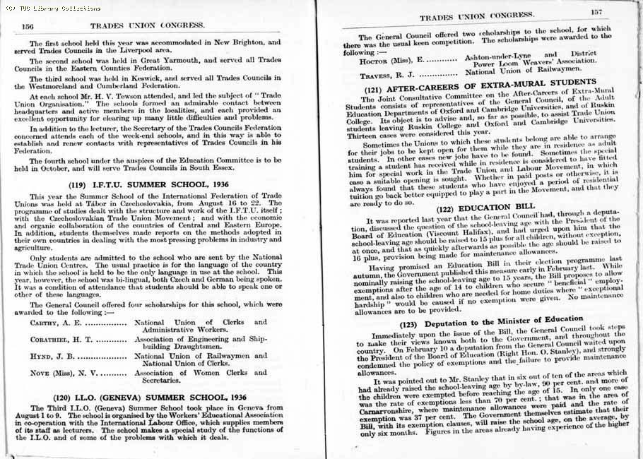 TUC Report, 1936