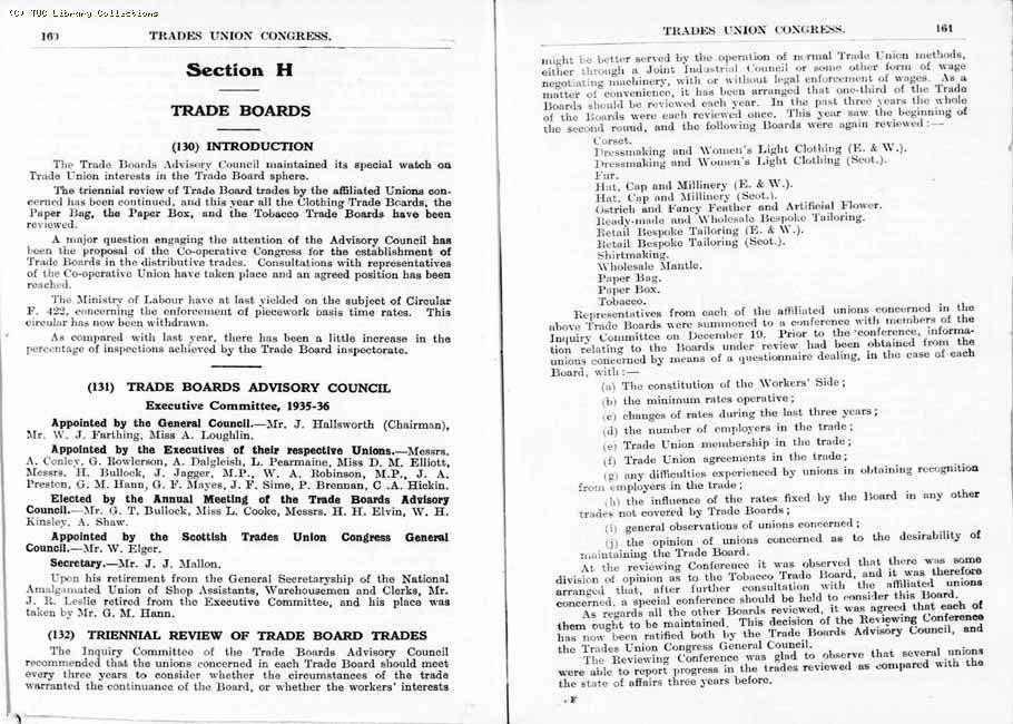 TUC Report, 1936