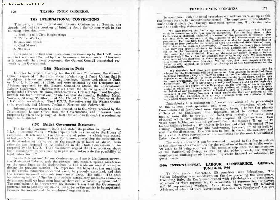 TUC Report, 1936
