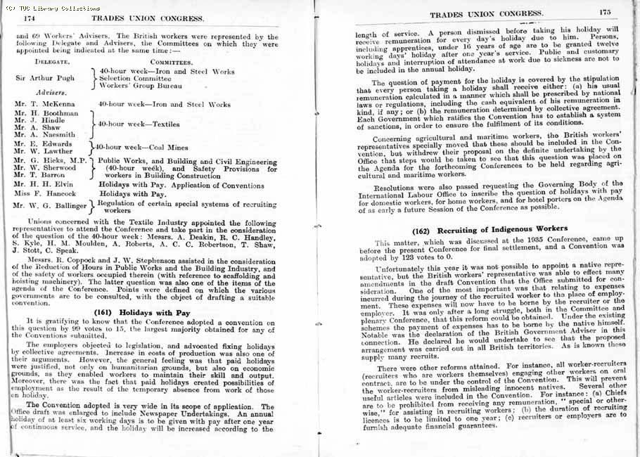 TUC Report, 1936