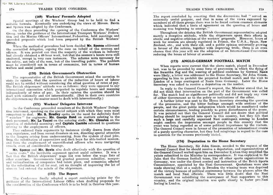 TUC Report, 1936