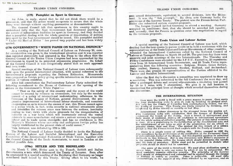 TUC Report, 1936