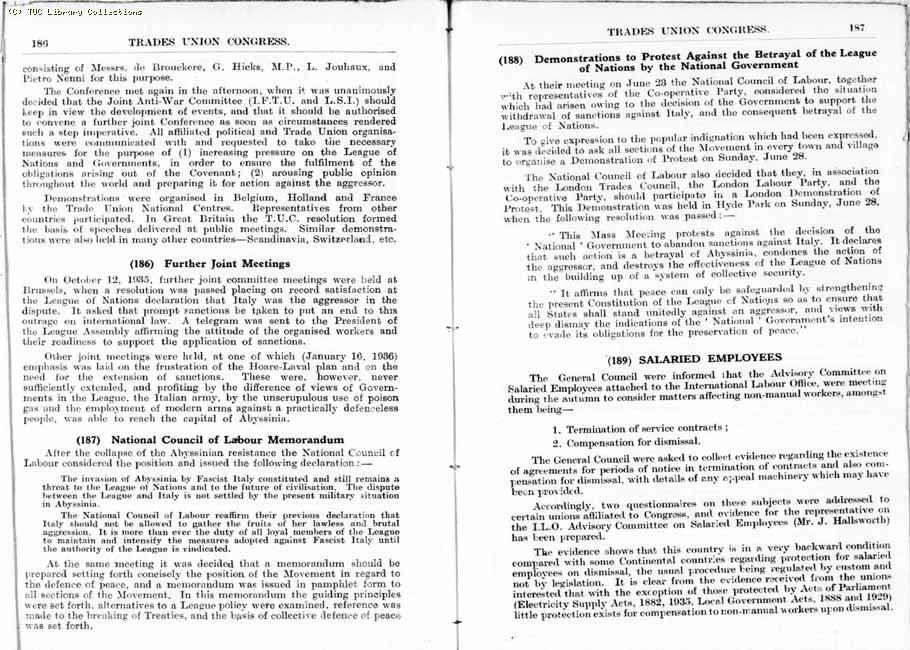 TUC Report, 1936