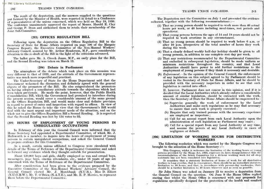 TUC Report, 1936