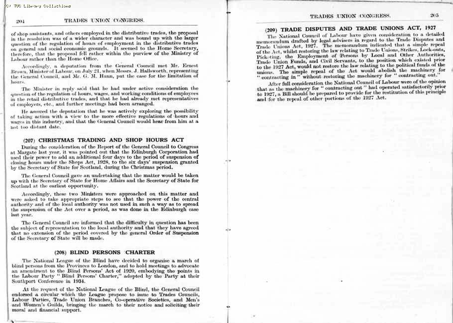 TUC Report, 1936