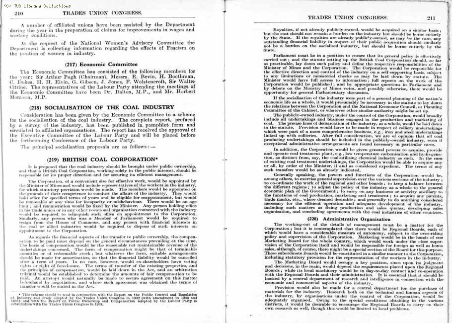 TUC Report, 1936