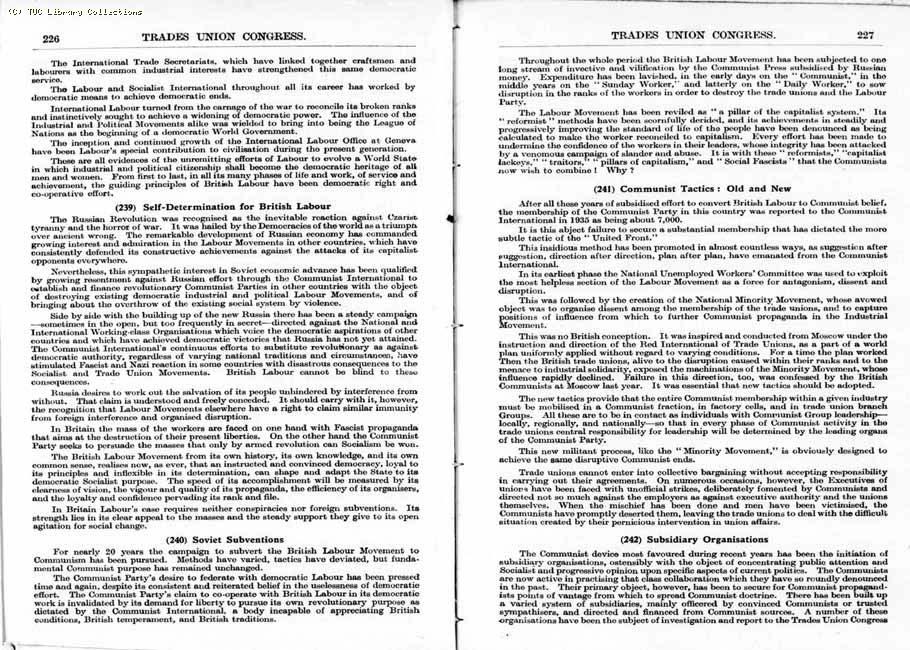 TUC Report, 1936
