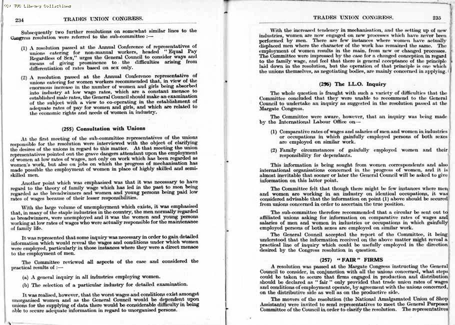 TUC Report, 1936
