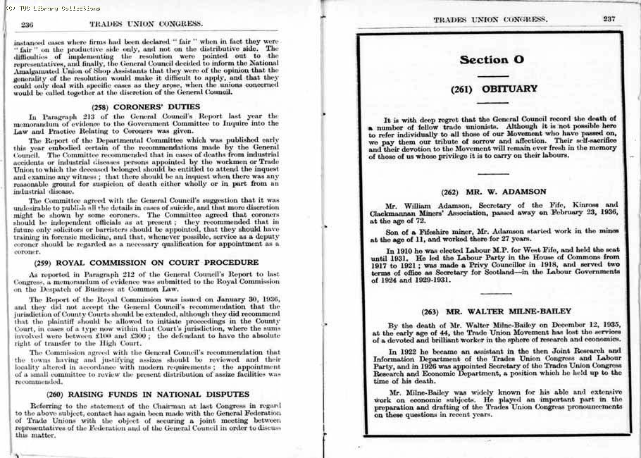 TUC Report, 1936