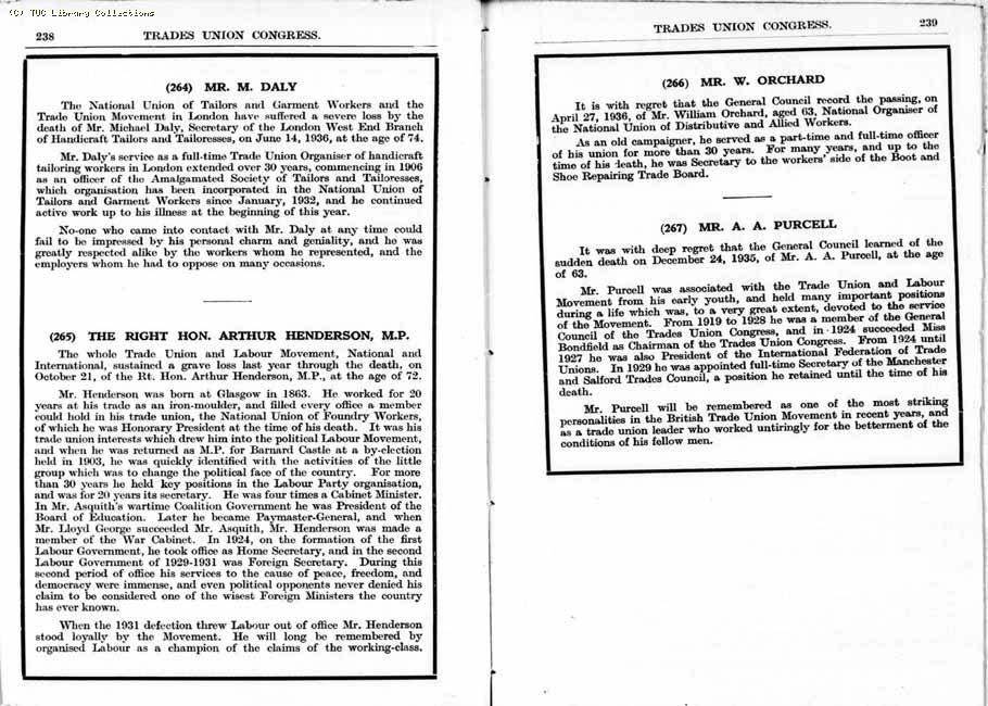 TUC Report, 1936