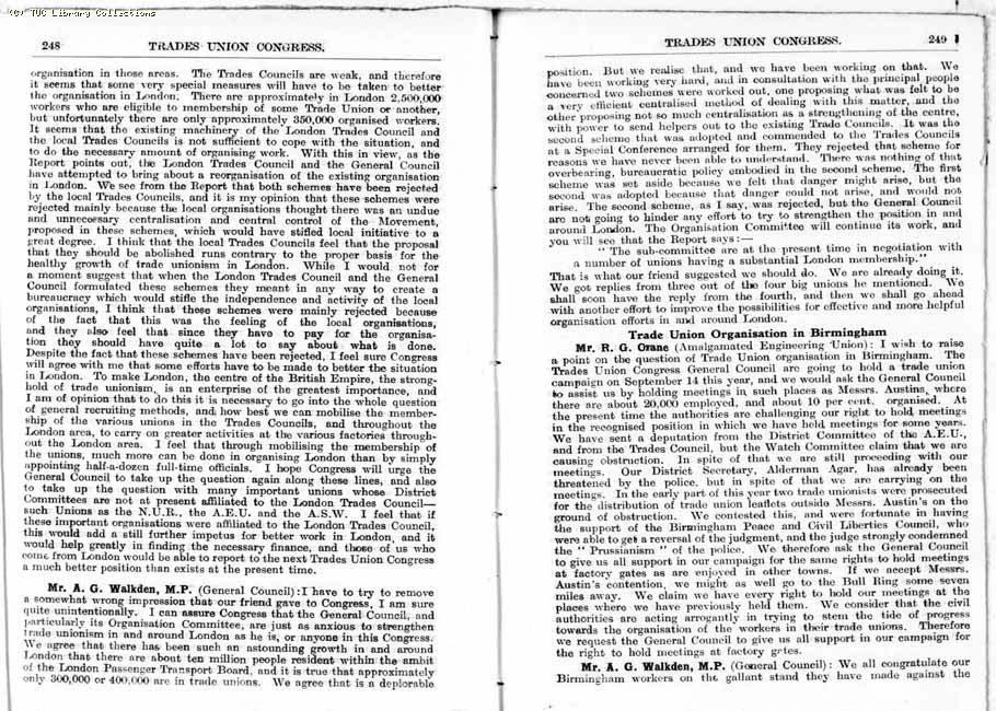 TUC Report, 1936
