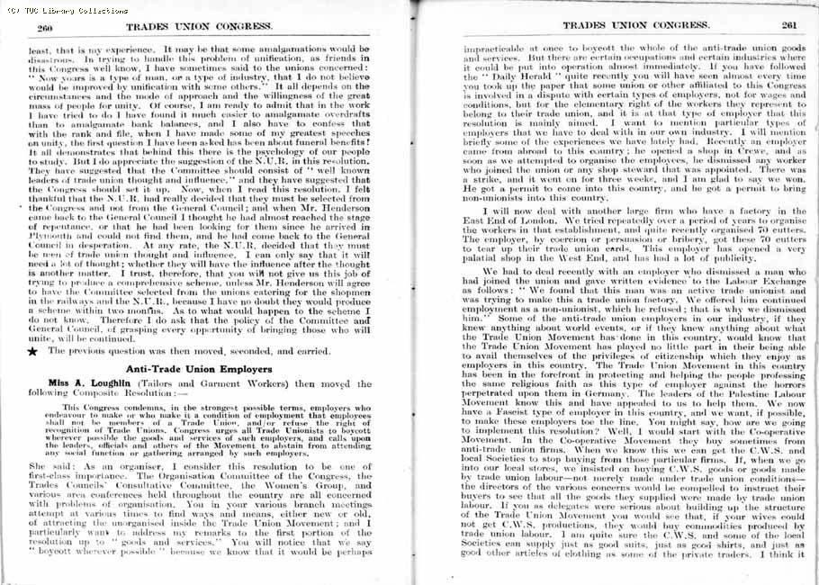 TUC Report, 1936