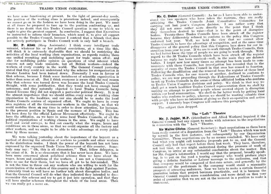 TUC Report, 1936