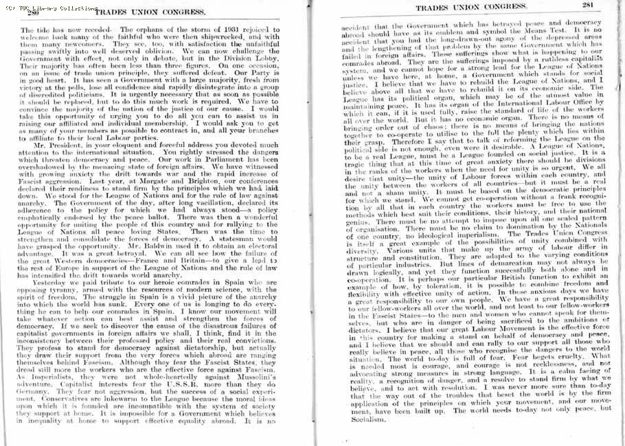 TUC Report, 1936