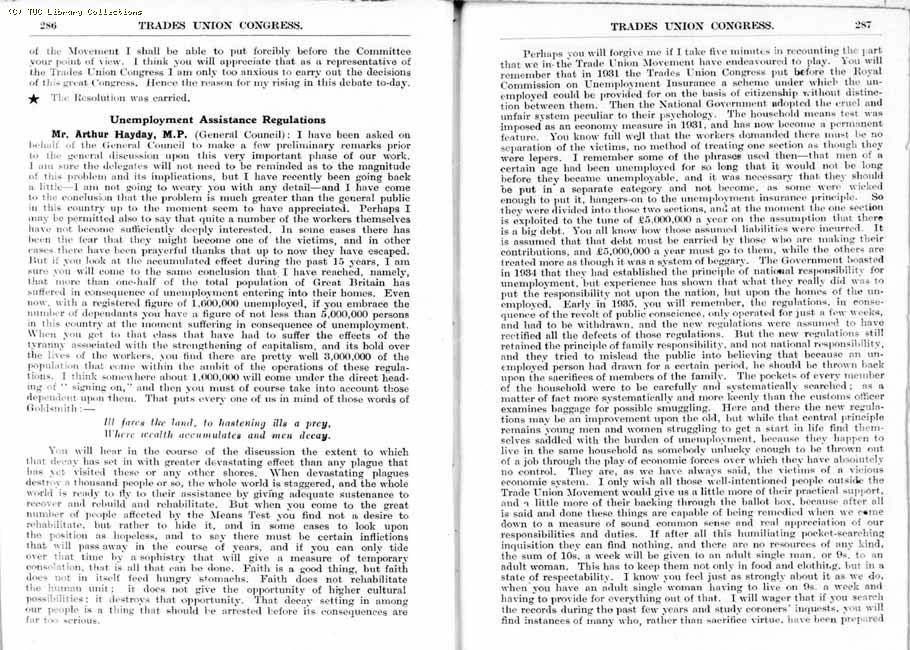 TUC Report, 1936