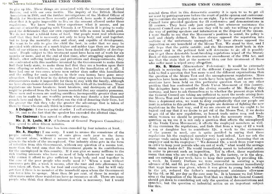 TUC Report, 1936