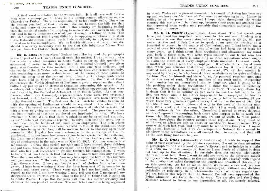 TUC Report, 1936
