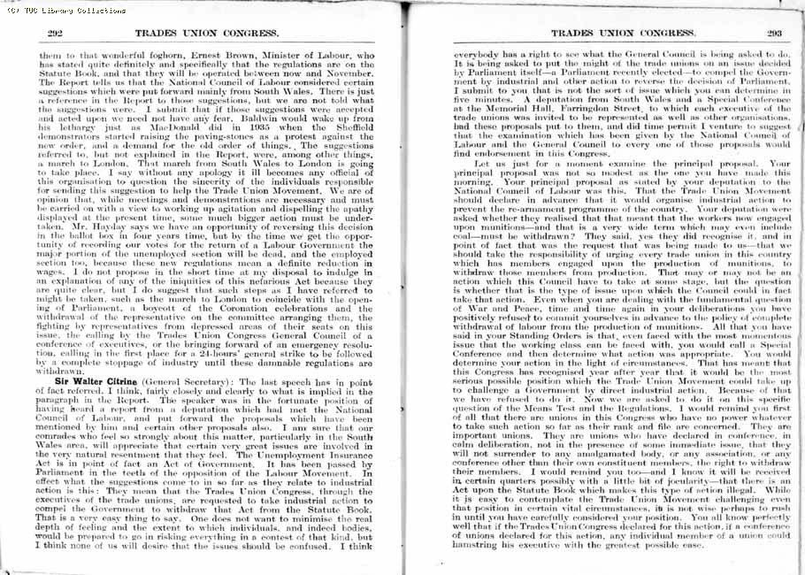TUC Report, 1936