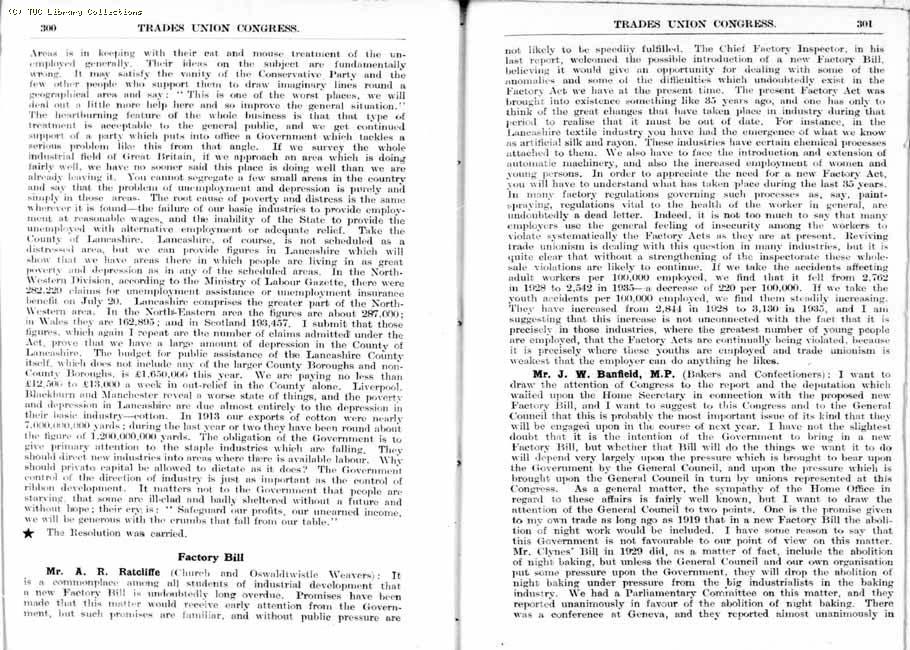 TUC Report, 1936