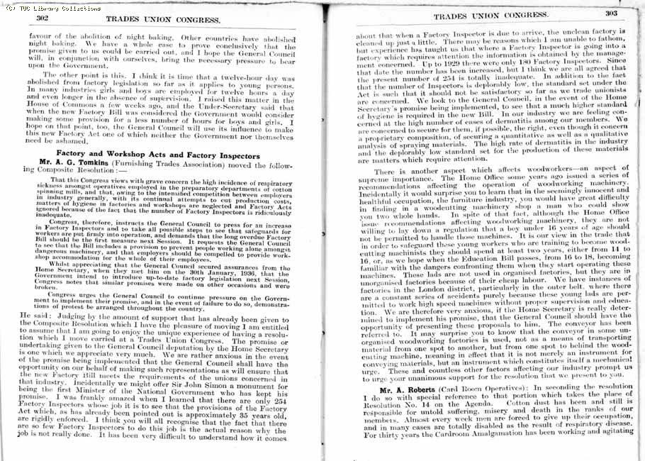 TUC Report, 1936