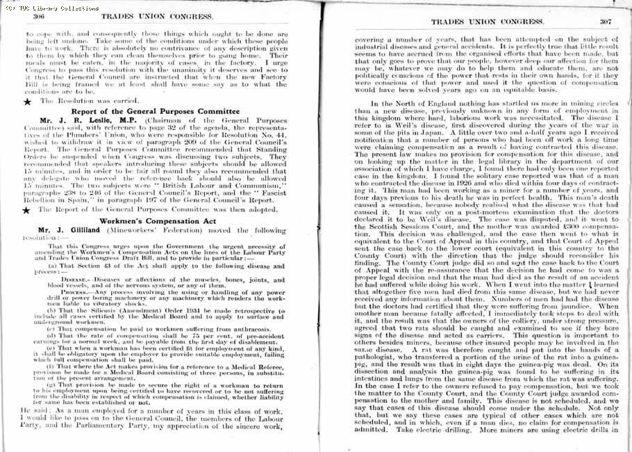 TUC Report, 1936