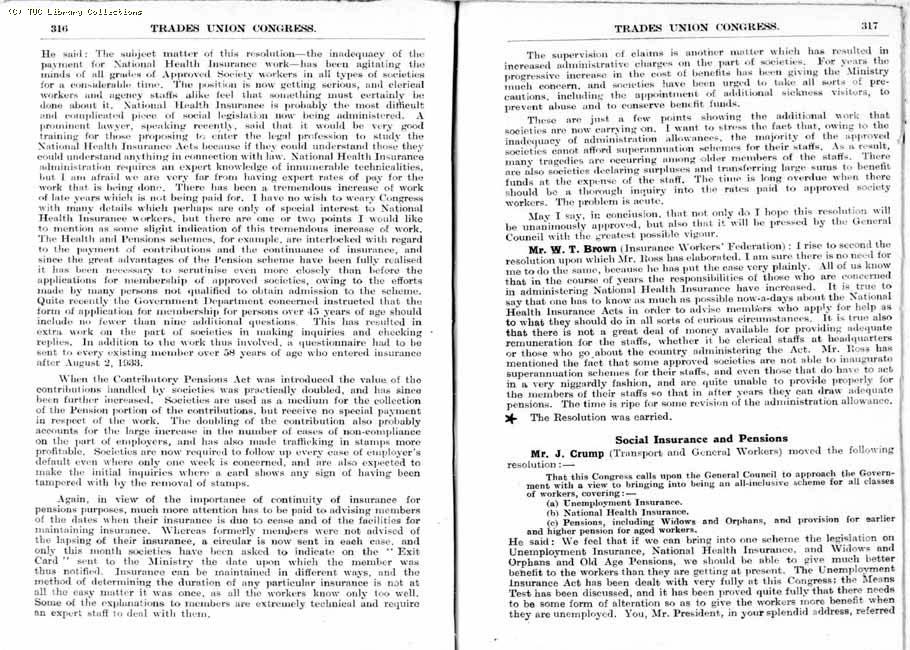 TUC Report, 1936