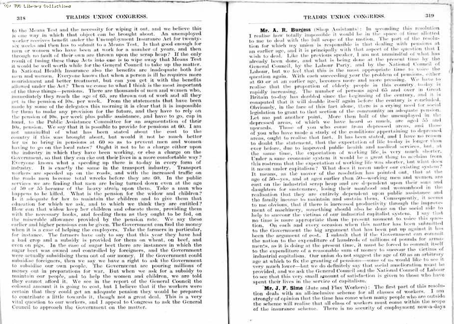 TUC Report, 1936