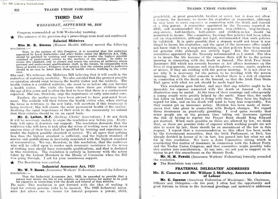 TUC Report, 1936
