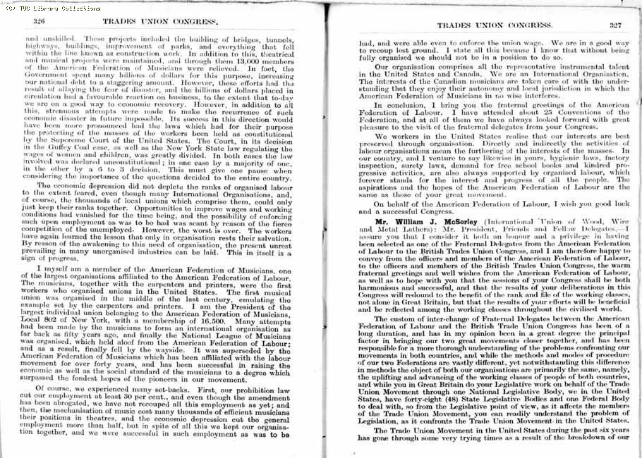 TUC Report, 1936