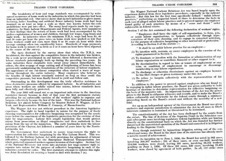 TUC Report, 1936