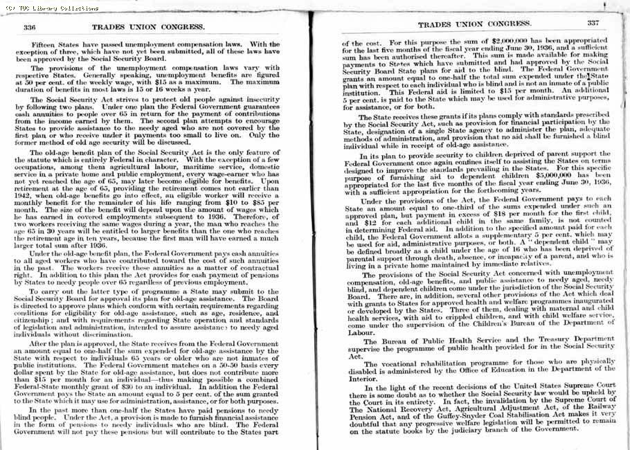 TUC Report, 1936