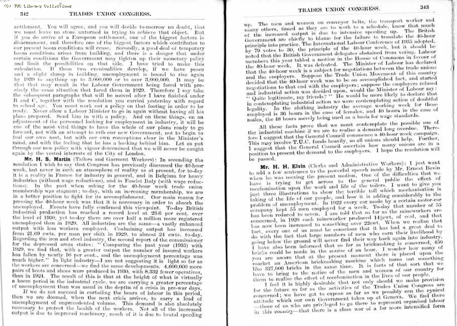 TUC Report, 1936