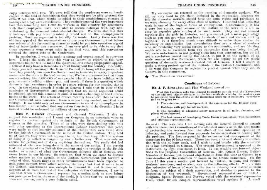 TUC Report, 1936