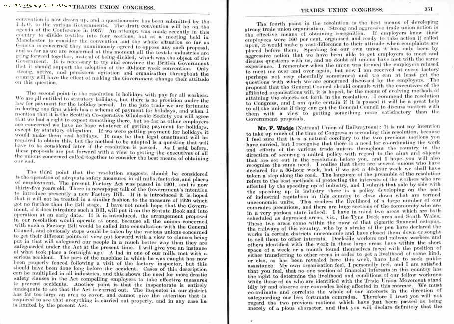 TUC Report, 1936