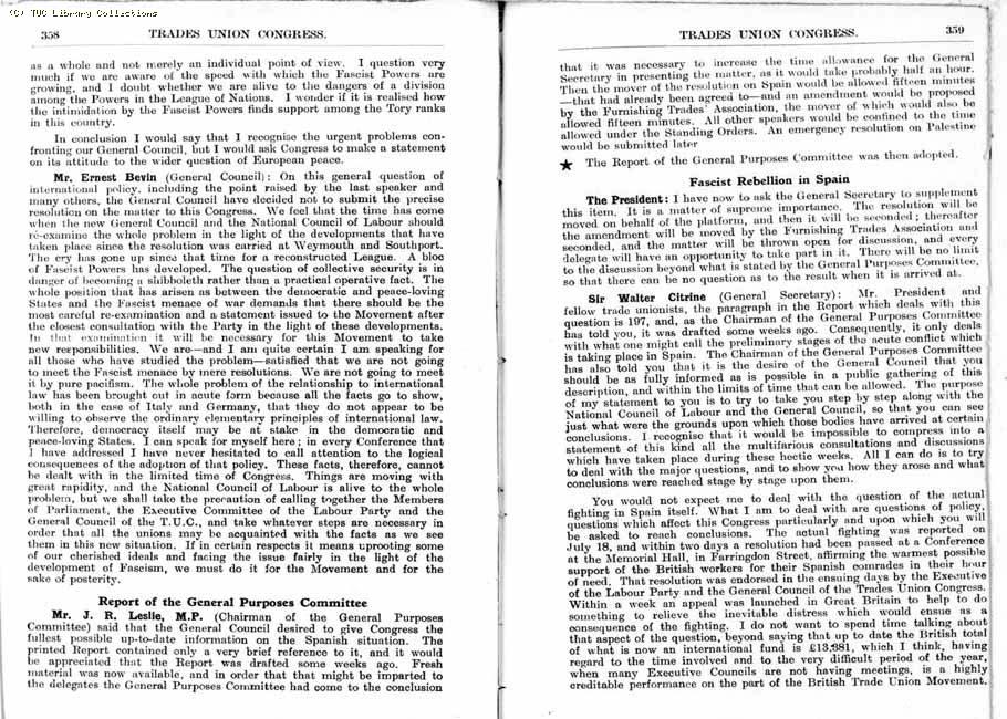 TUC Report, 1936