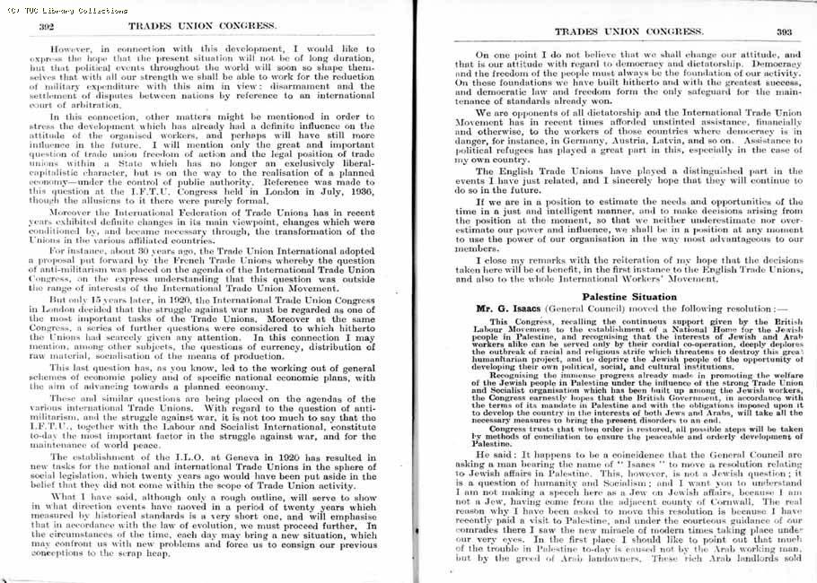 TUC Report, 1936