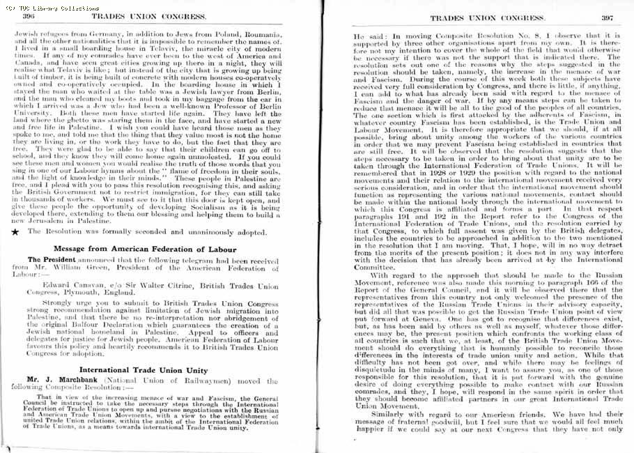 TUC Report, 1936