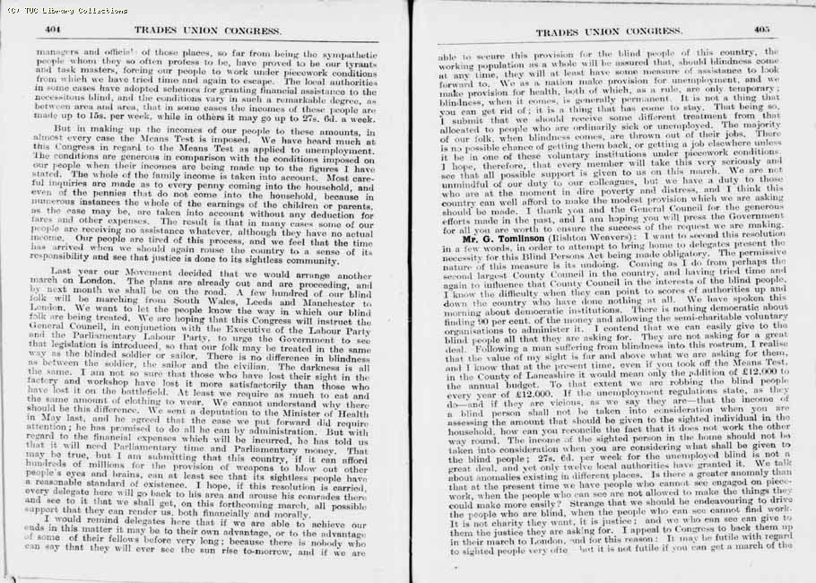 TUC Report, 1936