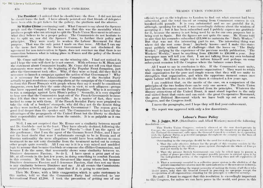 TUC Report, 1936