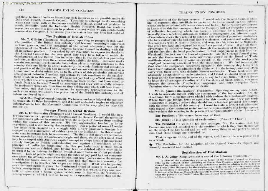 TUC Report, 1936