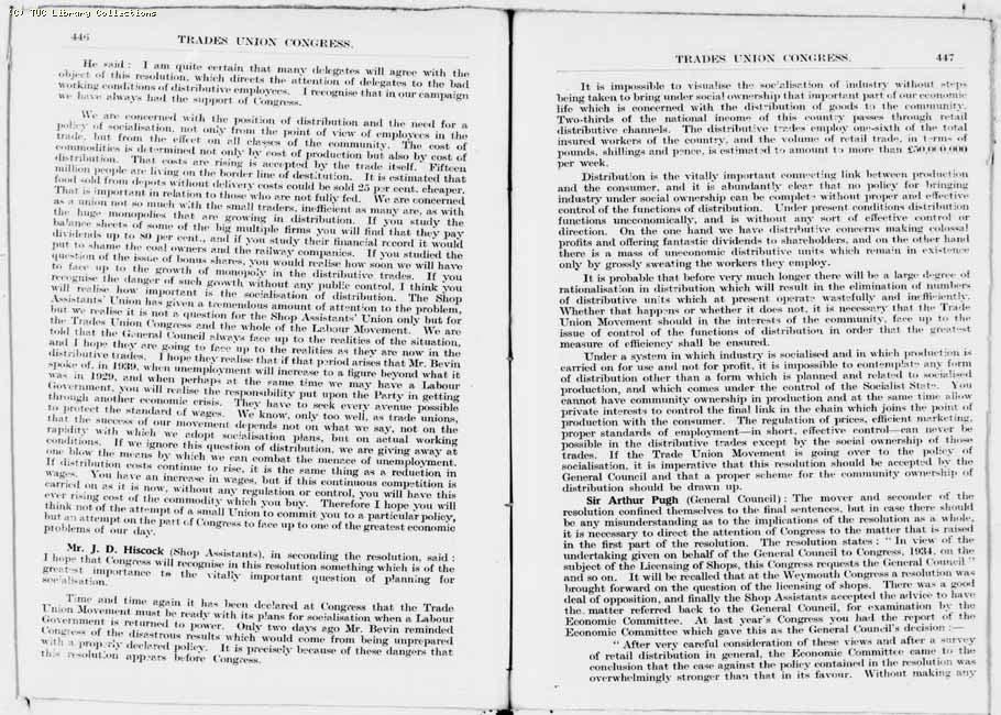 TUC Report, 1936