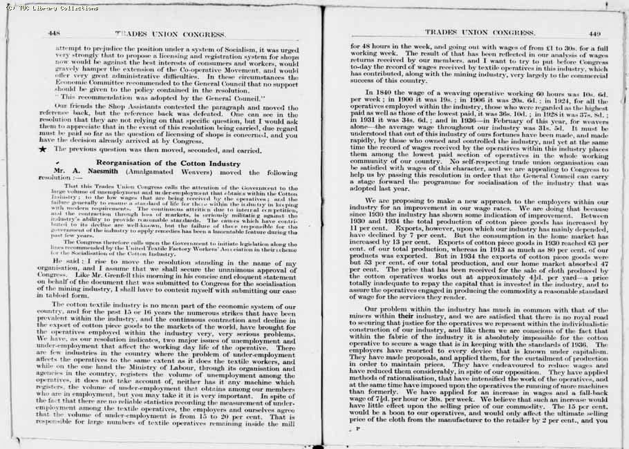 TUC Report, 1936