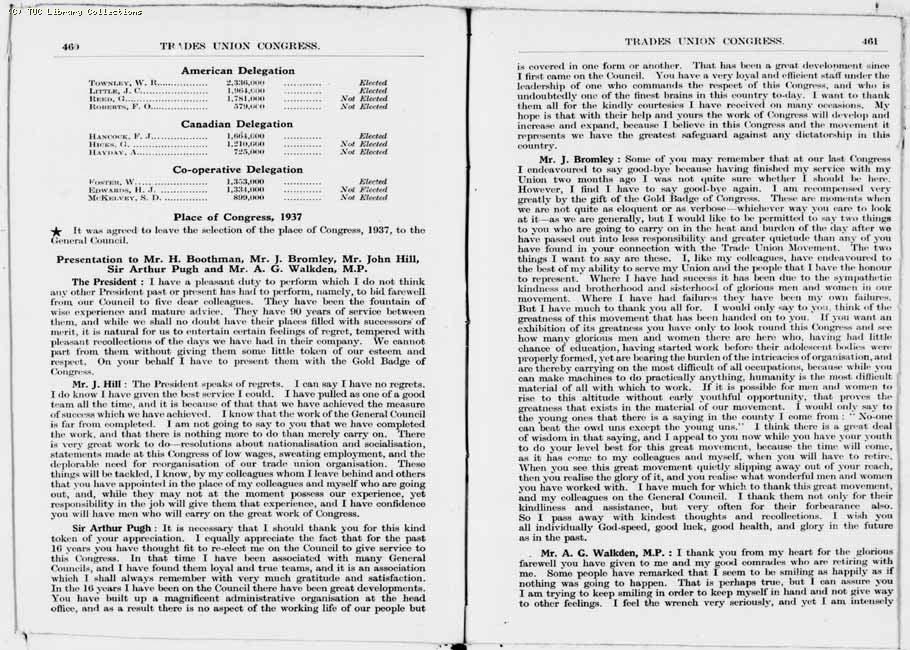 TUC Report, 1936
