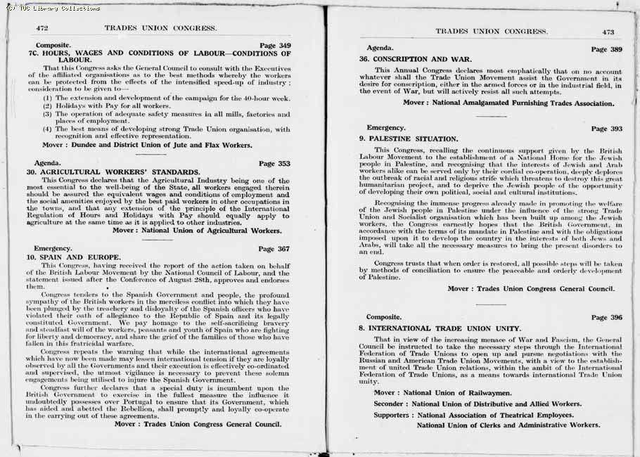TUC Report, 1936